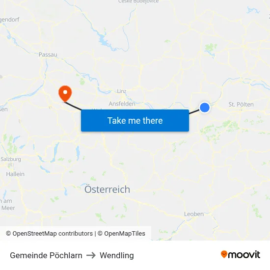 Gemeinde Pöchlarn to Wendling map