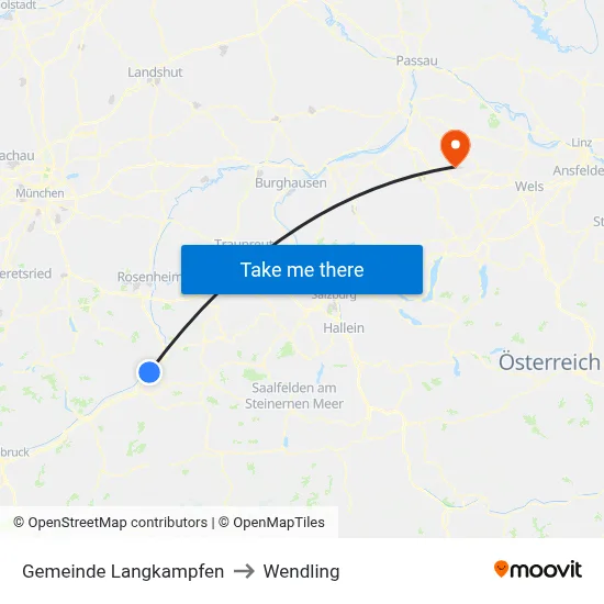 Gemeinde Langkampfen to Wendling map