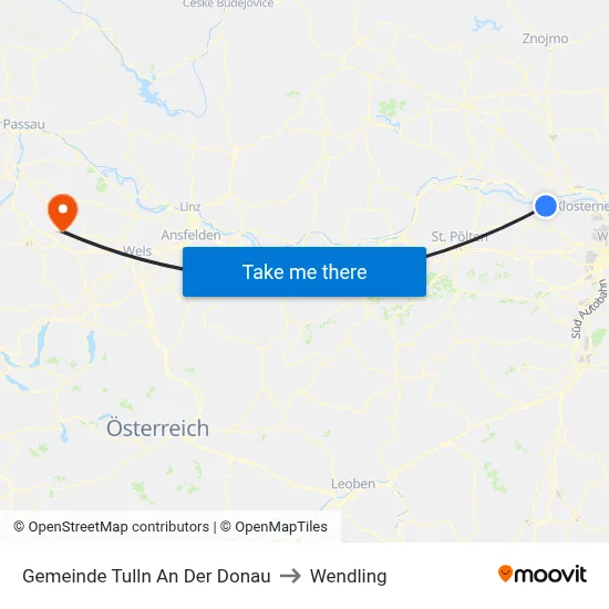 Gemeinde Tulln An Der Donau to Wendling map
