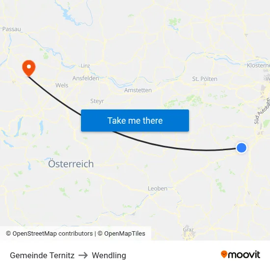 Gemeinde Ternitz to Wendling map
