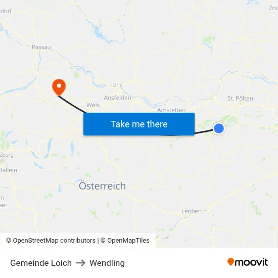 Gemeinde Loich to Wendling map