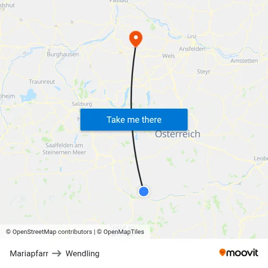 Mariapfarr to Wendling map