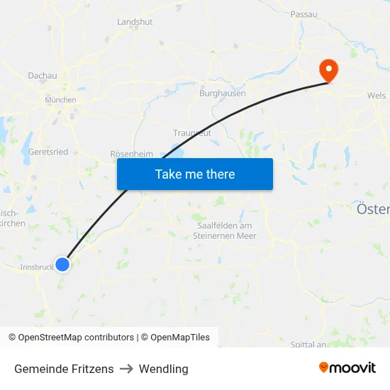 Gemeinde Fritzens to Wendling map