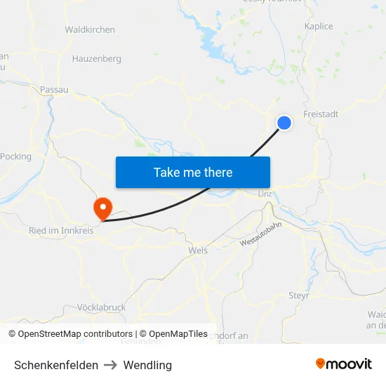 Schenkenfelden to Wendling map