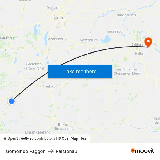 Gemeinde Faggen to Faistenau map