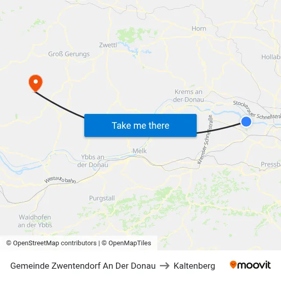 Gemeinde Zwentendorf An Der Donau to Kaltenberg map