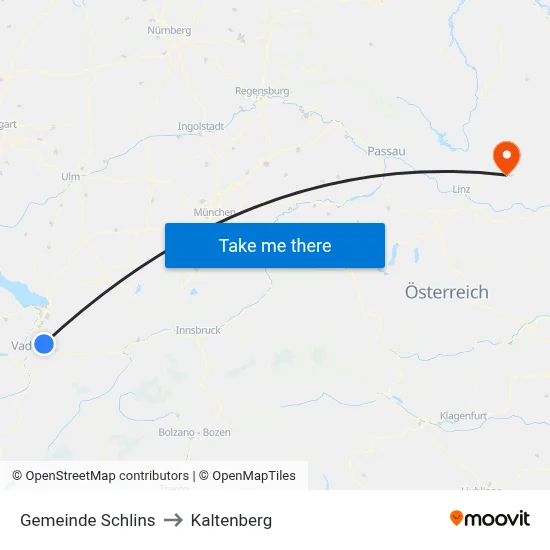 Gemeinde Schlins to Kaltenberg map