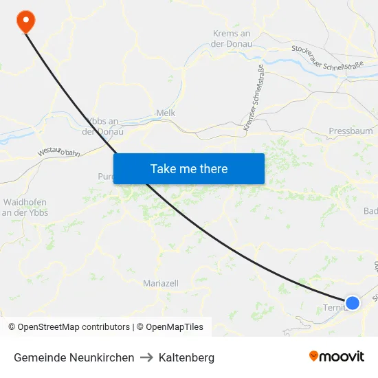 Gemeinde Neunkirchen to Kaltenberg map
