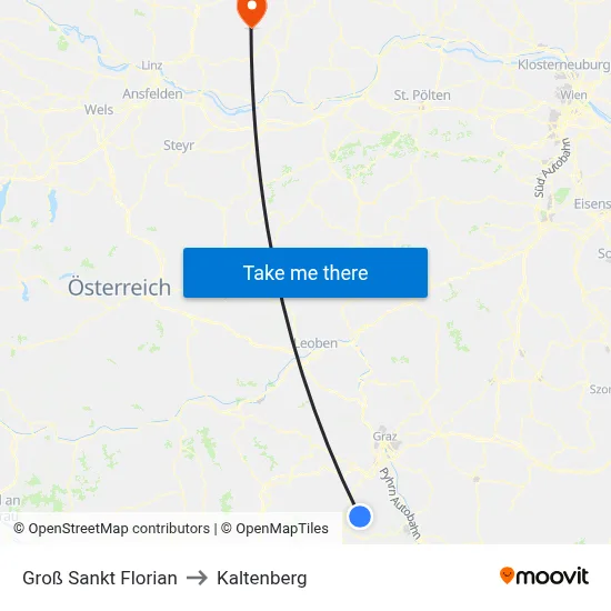 Groß Sankt Florian to Kaltenberg map