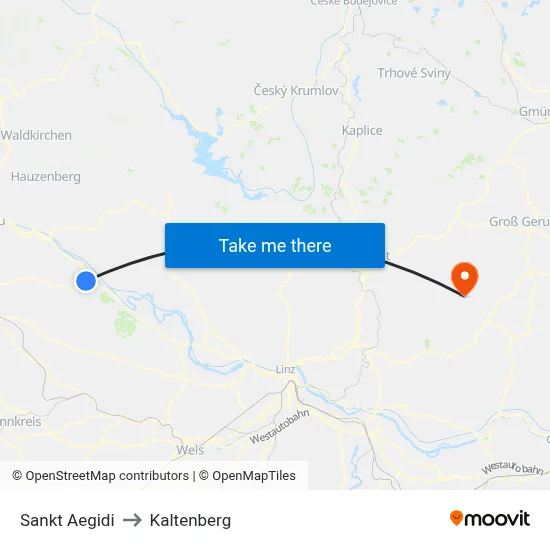 Sankt Aegidi to Kaltenberg map