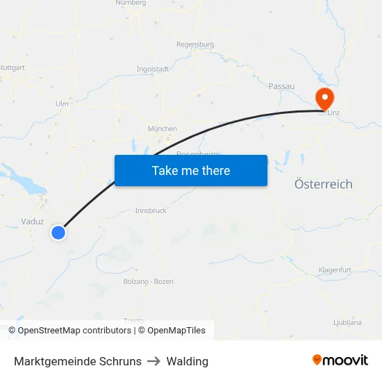 Marktgemeinde Schruns to Walding map