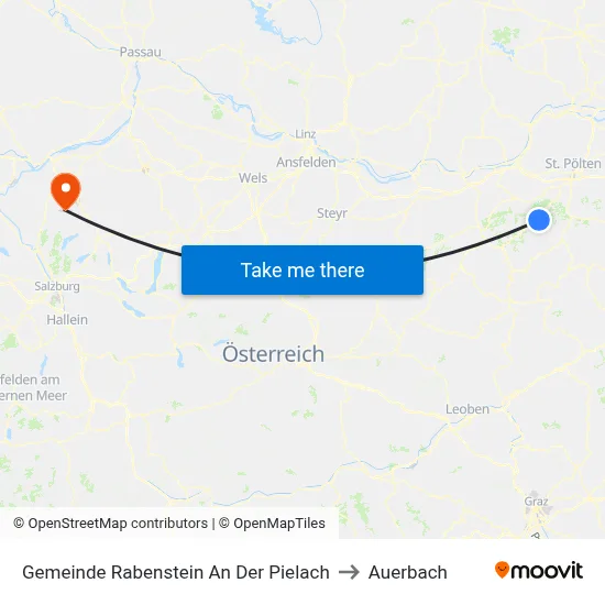 Gemeinde Rabenstein An Der Pielach to Auerbach map