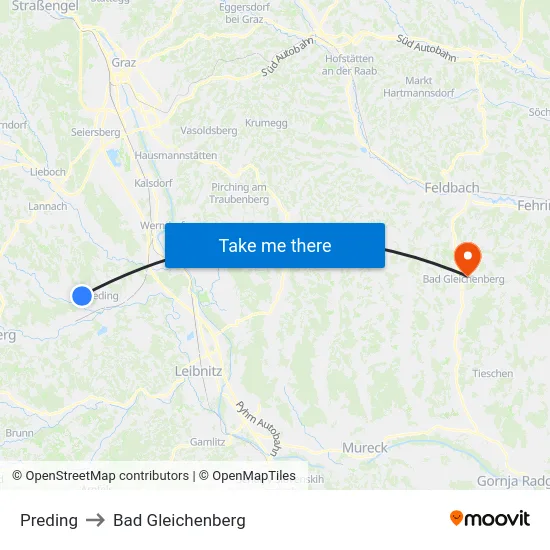Preding to Bad Gleichenberg map