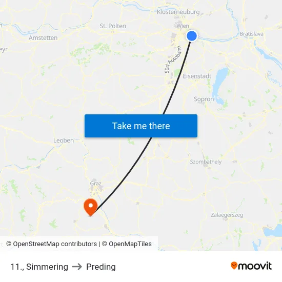 11., Simmering to Preding map