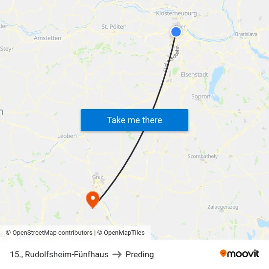15., Rudolfsheim-Fünfhaus to Preding map
