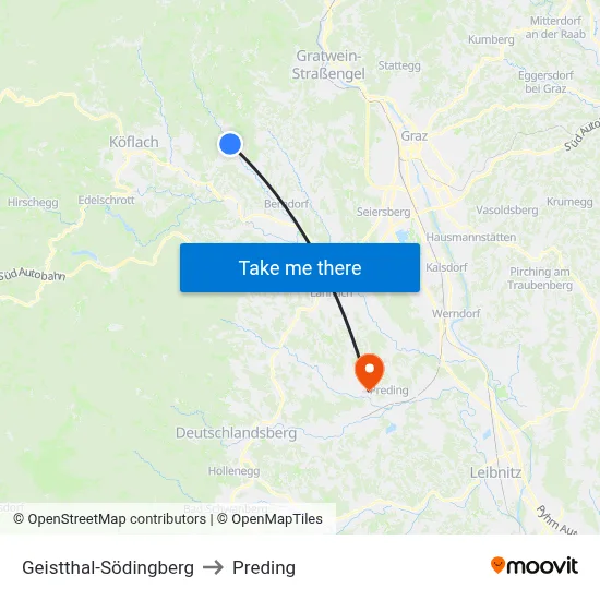Geistthal-Södingberg to Preding map