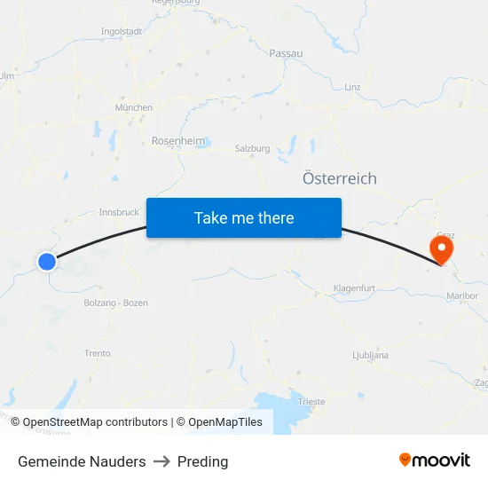 Gemeinde Nauders to Preding map