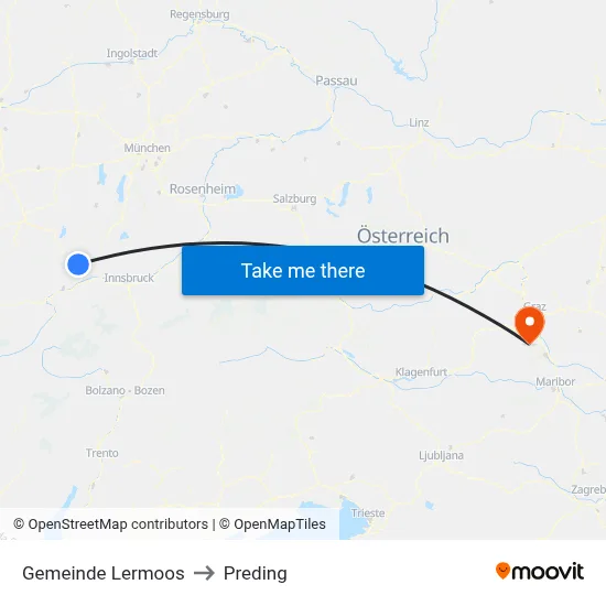 Gemeinde Lermoos to Preding map