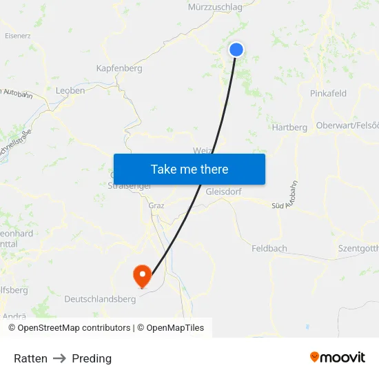 Ratten to Preding map