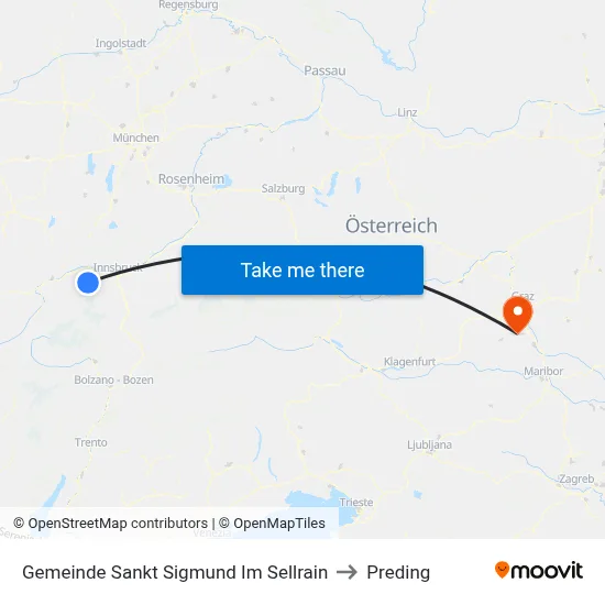 Gemeinde Sankt Sigmund Im Sellrain to Preding map