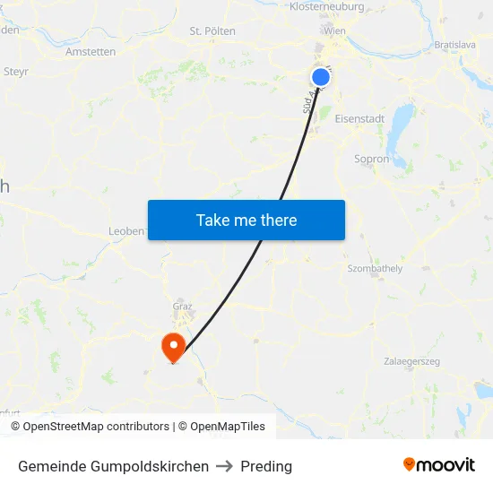 Gemeinde Gumpoldskirchen to Preding map