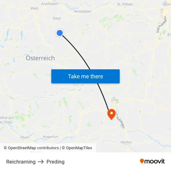 Reichraming to Preding map