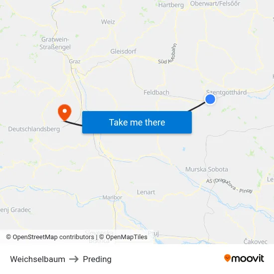 Weichselbaum to Preding map