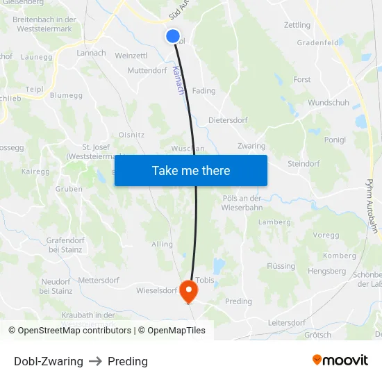 Dobl-Zwaring to Preding map