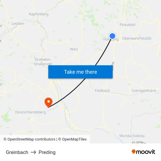 Greinbach to Preding map