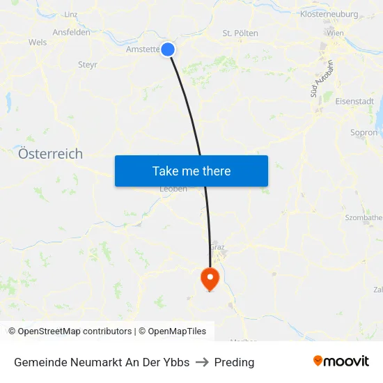 Gemeinde Neumarkt An Der Ybbs to Preding map