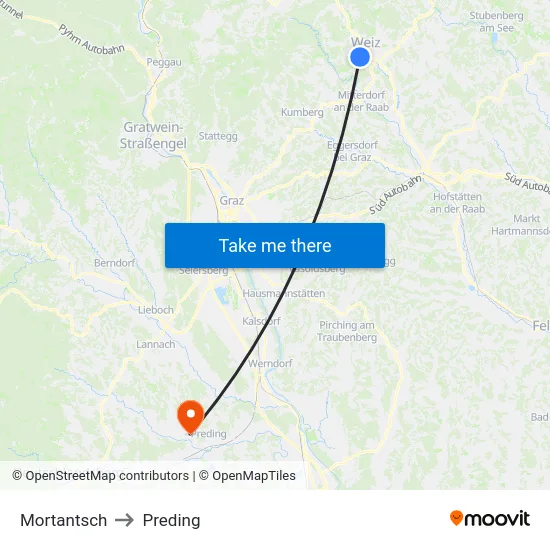 Mortantsch to Preding map