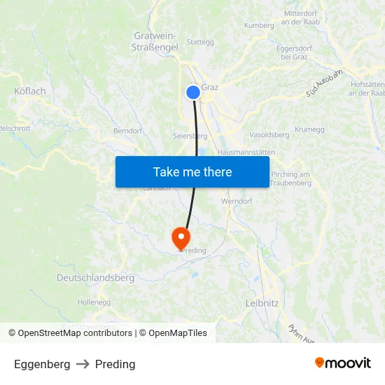 Eggenberg to Preding map