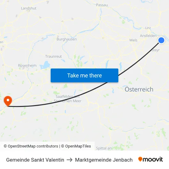 Gemeinde Sankt Valentin to Marktgemeinde Jenbach map