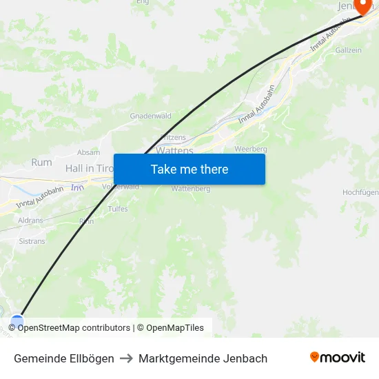 Gemeinde Ellbögen to Marktgemeinde Jenbach map