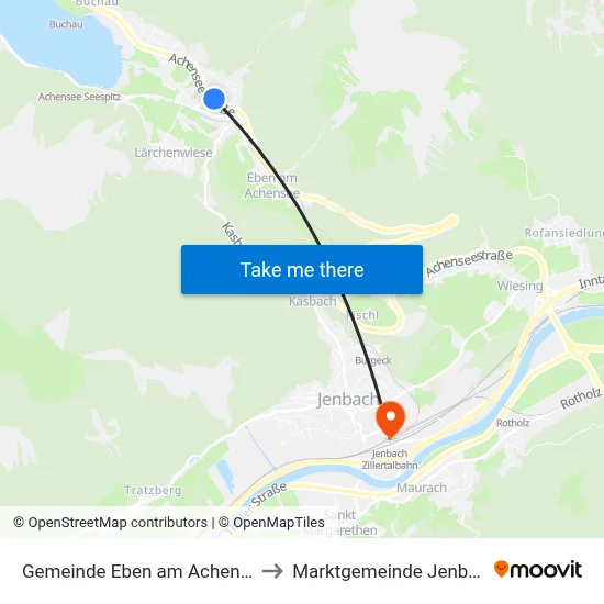 Gemeinde Eben am Achensee to Marktgemeinde Jenbach map