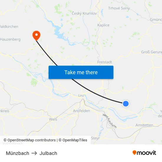 Münzbach to Julbach map