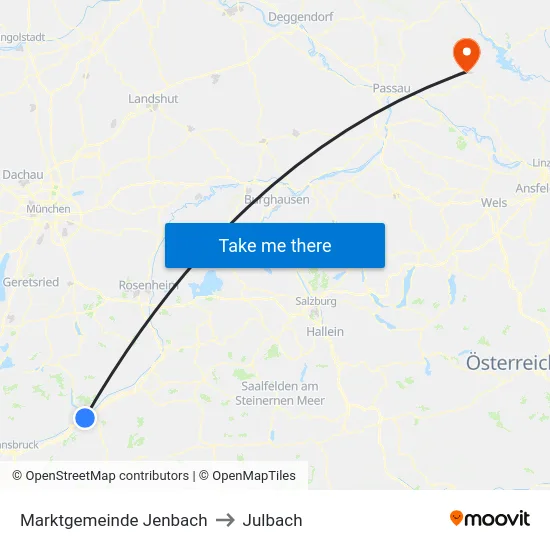 Marktgemeinde Jenbach to Julbach map
