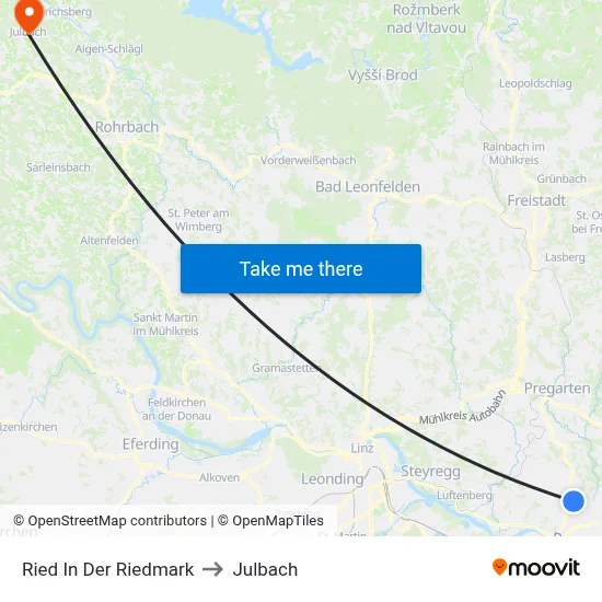 Ried In Der Riedmark to Julbach map