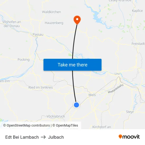 Edt Bei Lambach to Julbach map