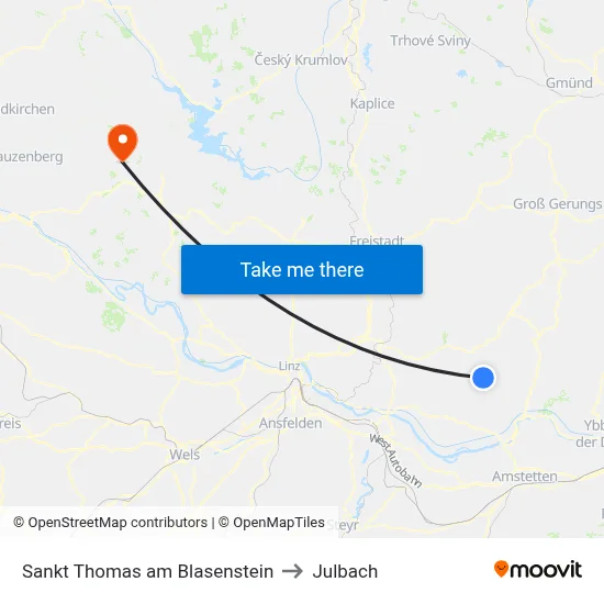 Sankt Thomas am Blasenstein to Julbach map