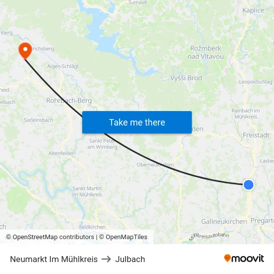 Neumarkt Im Mühlkreis to Julbach map