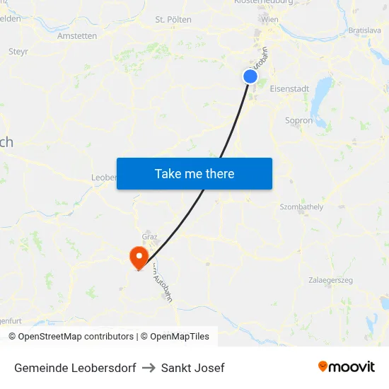 Gemeinde Leobersdorf to Sankt Josef map