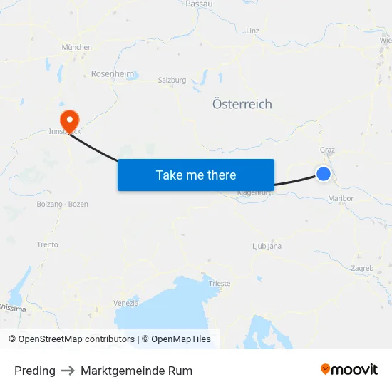 Preding to Marktgemeinde Rum map