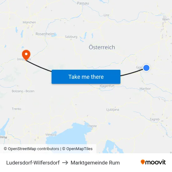 Ludersdorf-Wilfersdorf to Marktgemeinde Rum map