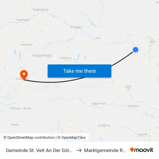 Gemeinde St. Veit An Der Gölsen to Marktgemeinde Rum map