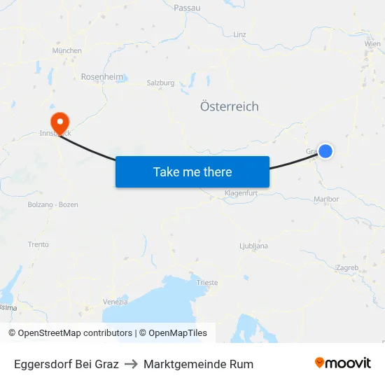 Eggersdorf Bei Graz to Marktgemeinde Rum map