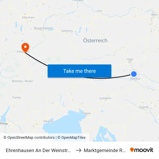 Ehrenhausen An Der Weinstraße to Marktgemeinde Rum map