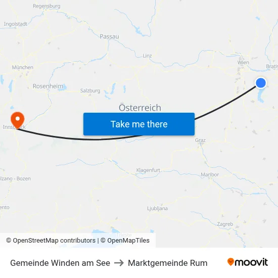 Gemeinde Winden am See to Marktgemeinde Rum map