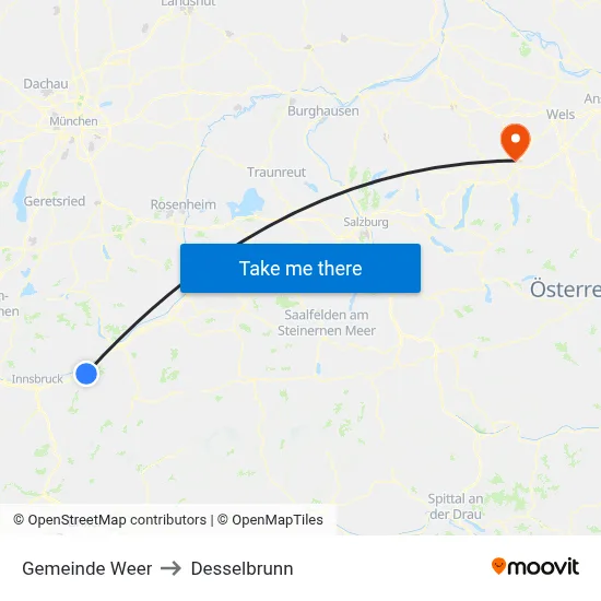 Gemeinde Weer to Desselbrunn map