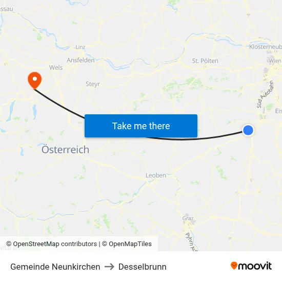 Gemeinde Neunkirchen to Desselbrunn map